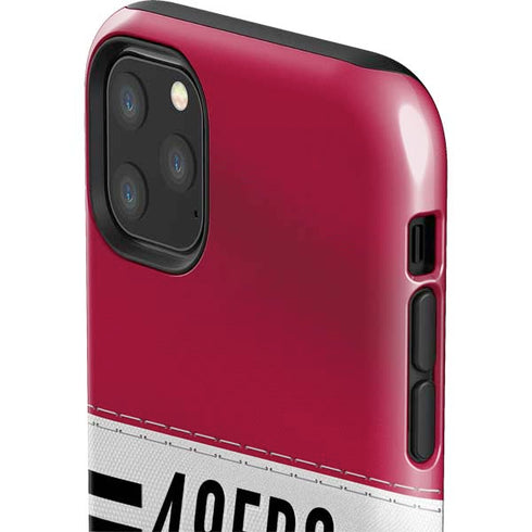 NFL San Francisco 49ers White Striped iPhone 11 Pro Max Impact Case