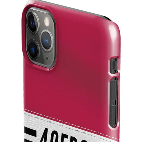 NFL San Francisco 49ers White Striped iPhone 11 Pro Max Lite Case
