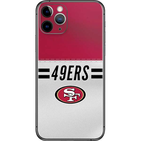 NFL San Francisco 49ers White Striped iPhone 11 Pro Skin