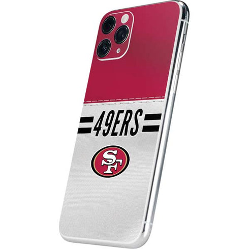 NFL San Francisco 49ers White Striped iPhone 11 Pro Skin
