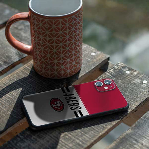 NFL San Francisco 49ers White Striped iPhone 11 Skin