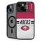 NFL San Francisco 49ers White Striped iPhone 14 Kickstand Case