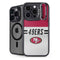 NFL San Francisco 49ers White Striped iPhone 14 Pro Max Kickstand Case