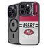 NFL San Francisco 49ers White Striped iPhone 14 Pro Max Kickstand Case