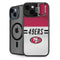 NFL San Francisco 49ers White Striped iPhone 15 Plus Kickstand Case