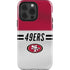 NFL San Francisco 49ers White Striped iPhone 15 Pro Impact Case