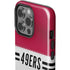 NFL San Francisco 49ers White Striped iPhone 15 Pro Impact Case