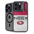 NFL San Francisco 49ers White Striped iPhone 15 Pro Kickstand Case