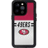 NFL San Francisco 49ers White Striped iPhone 15 Pro Waterproof Case