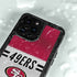 NFL San Francisco 49ers White Striped iPhone 15 Pro Waterproof Case