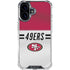 NFL San Francisco 49ers White Striped iPhone 16 Clear Case