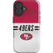 NFL San Francisco 49ers White Striped iPhone 16 Impact Case