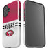 NFL San Francisco 49ers White Striped iPhone 16 Impact Case
