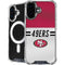 NFL San Francisco 49ers White Striped iPhone 16 MagSafe Case