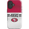 NFL San Francisco 49ers White Striped iPhone 16 Plus Impact Case