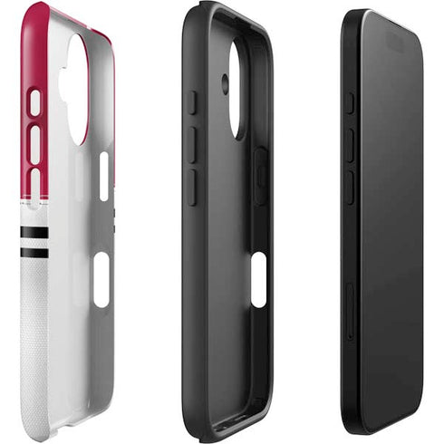 NFL San Francisco 49ers White Striped iPhone 16 Plus Impact Case