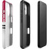 NFL San Francisco 49ers White Striped iPhone 16 Plus Impact Case