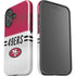 NFL San Francisco 49ers White Striped iPhone 16 Plus Impact Case