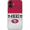 NFL San Francisco 49ers White Striped iPhone 16 Plus Skin
