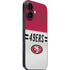 NFL San Francisco 49ers White Striped iPhone 16 Plus Skin