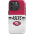 NFL San Francisco 49ers White Striped iPhone 16 Pro Impact Case