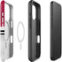 NFL San Francisco 49ers White Striped iPhone 16 Pro Magsafe Impact Case