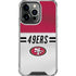 NFL San Francisco 49ers White Striped iPhone 16 Pro Max Clear Case