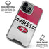 NFL San Francisco 49ers White Striped iPhone 16 Pro Max Clear Case