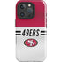 NFL San Francisco 49ers White Striped iPhone 16 Pro Max Impact Case