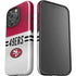 NFL San Francisco 49ers White Striped iPhone 16 Pro Max Impact Case