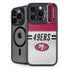 NFL San Francisco 49ers White Striped iPhone 16 Pro Max Kickstand Case