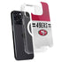 NFL San Francisco 49ers White Striped iPhone 16 Pro Max MagSafe Case