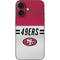 NFL San Francisco 49ers White Striped iPhone 16 Skin