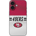 NFL San Francisco 49ers White Striped iPhone 16 Skin