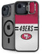 NFL San Francisco 49ers White Striped iPhone 16e Kickstand Case