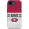 NFL San Francisco 49ers White Striped iPhone 16e Impact Case