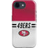 NFL San Francisco 49ers White Striped iPhone 16e Impact Case