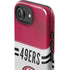 NFL San Francisco 49ers White Striped iPhone 16e Impact Case