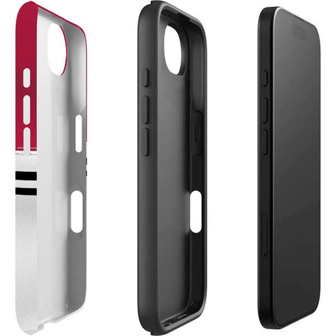 NFL San Francisco 49ers White Striped iPhone 16e Impact Case