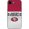 NFL San Francisco 49ers White Striped iPhone 16e Skin