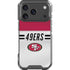 NFL San Francisco 49ers White Striped iPhone 18 Pro Clear Case