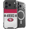 NFL San Francisco 49ers White Striped iPhone 18 Pro MagSafe Case