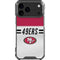 NFL San Francisco 49ers White Striped iPhone 18 Pro Max Clear Case