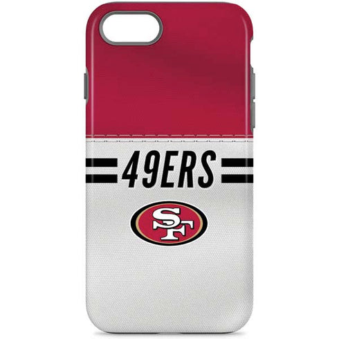 NFL San Francisco 49ers White Striped iPhone 8 Pro Case