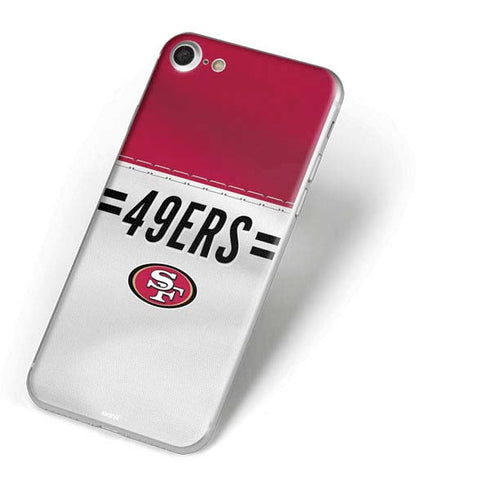 NFL San Francisco 49ers White Striped iPhone 8 Skin