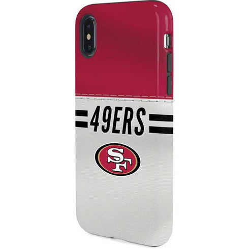 NFL San Francisco 49ers White Striped iPhone X Pro Case