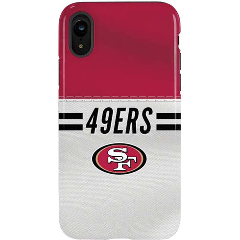 NFL San Francisco 49ers White Striped iPhone XR Pro Case