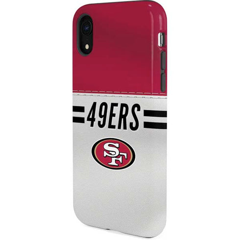 NFL San Francisco 49ers White Striped iPhone XR Pro Case
