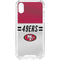 NFL San Francisco 49ers White Striped iPhone XS Clear Case