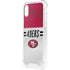NFL San Francisco 49ers White Striped iPhone XS Clear Case